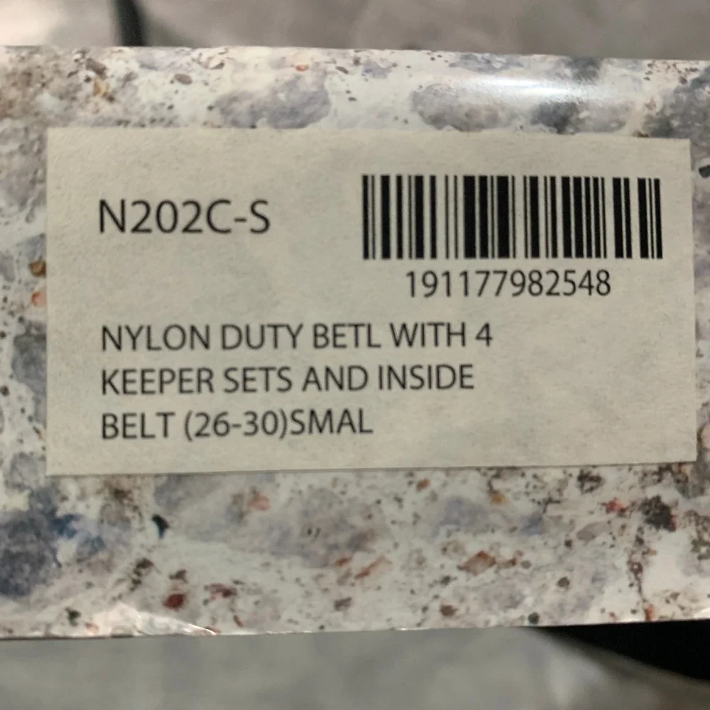 Ryno Gear Nylon Duty Belt with 4 Keeper Sets and Inside Belt N202C-S Black Small